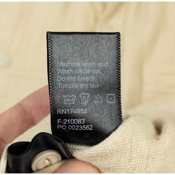 Flint And Tinder Double Gauze Shirt Men's Medium Casual Huckberry Light Yellow - Picture 9 of 14